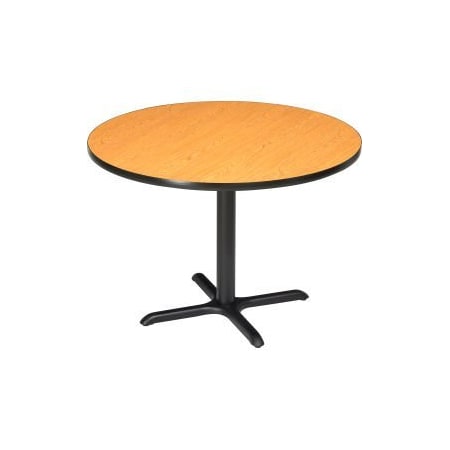 National Public Seating Interion 36 Round Restaurant Table, Oak CTXB36ROK